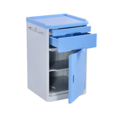 New trend product High Quality ABS Movable Hospital Bedside Table Medical Blue Cabinet Hospital Furniture
